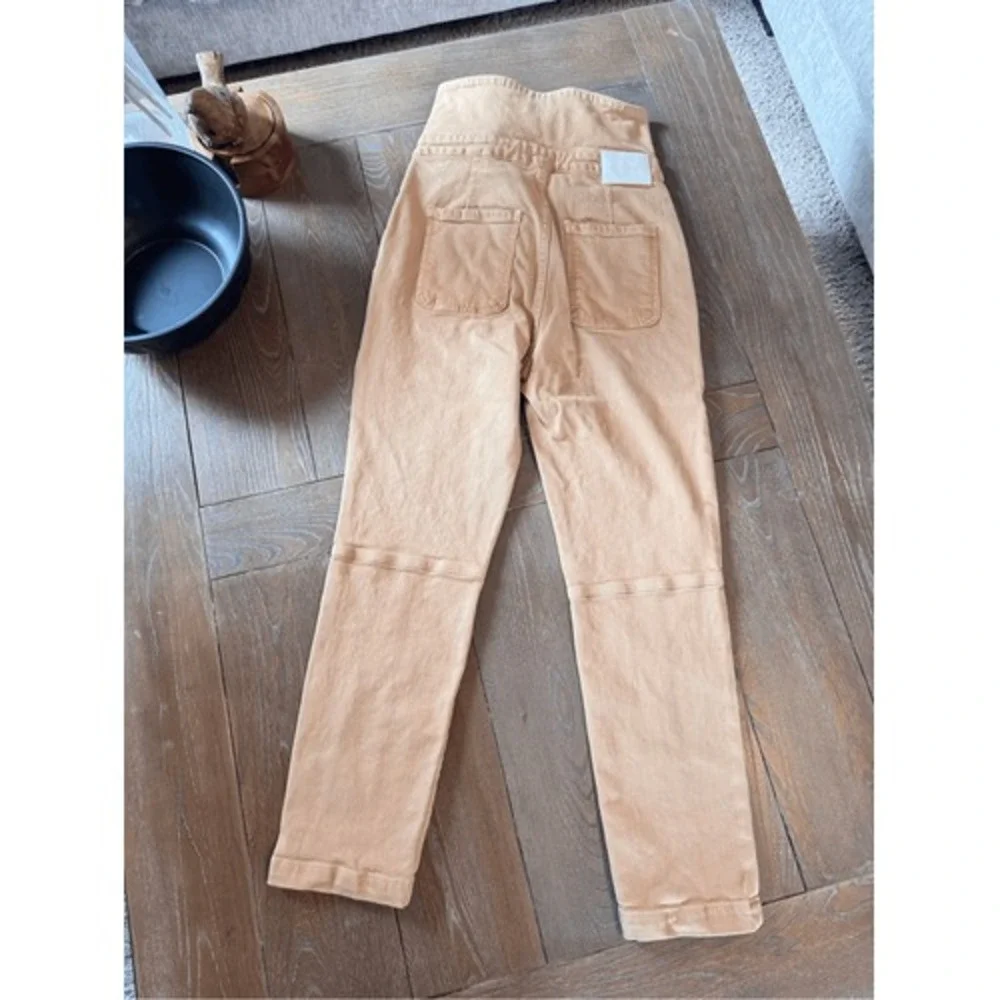 Jonathan Simkhai Standard Paperbag‎ Pants Women Tan 28 (T1)
